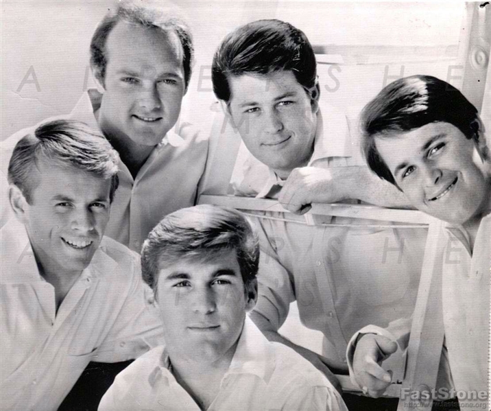 1966 "The Beach Boys", Early Studio Photo of Influential Rock Band 