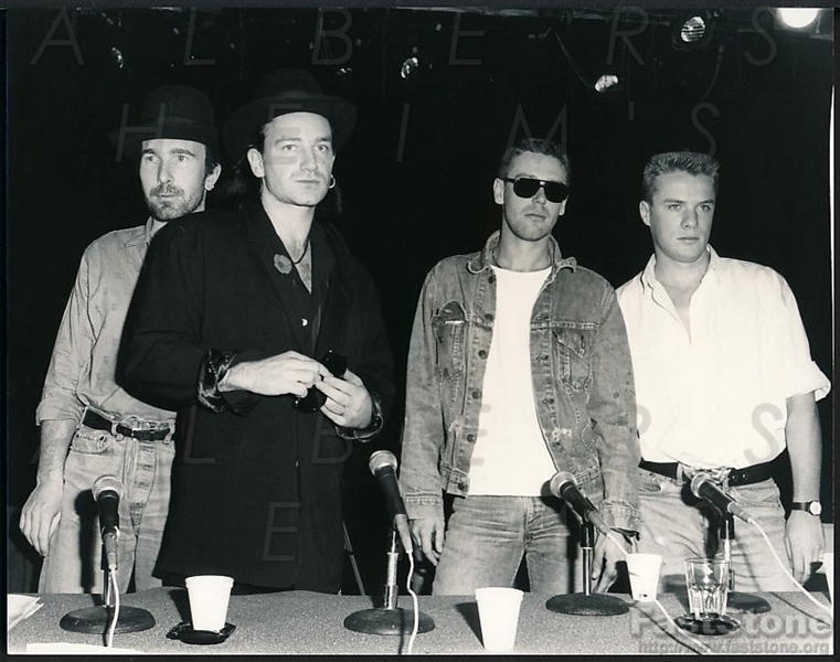 1987 Original Photo of Rock Music Legends – U2 – Bono – The Edge – Clayton – Mullen