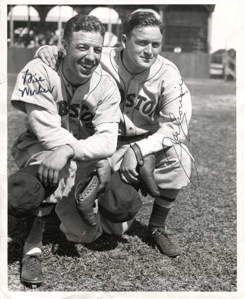 HOFer - Joe Cronin & Bill Werber Signed 8x10 Photo Boston Red Sox