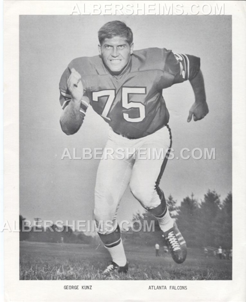 George Kunz Early 1970’s Atlanta Falcons Team Issued Photo