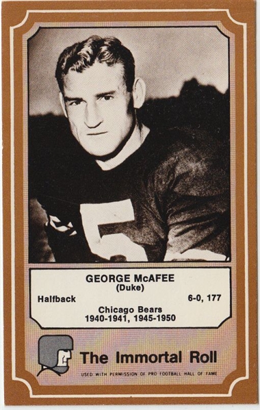 Remembering George McAfee, Chicago Bears, 1940s