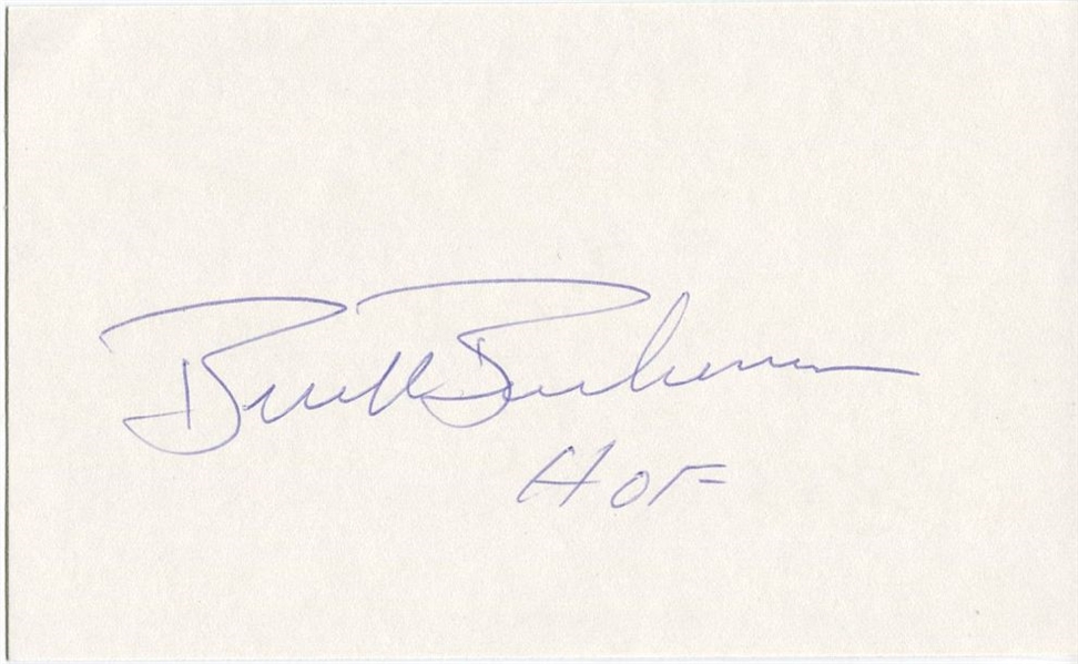 Buck Buchanan signed AUTO 3x5 index card Football HOF