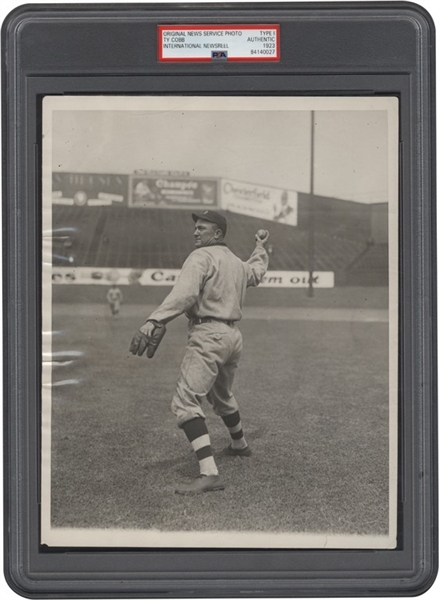 1923 Ty Cobb Original TYPE I photo Used for 1960 Fleer Baseball CARD PSA