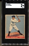 1933 Goudey #92 baseball card Lou Gehrig SGC 2