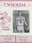 January 26, 1962 Philadelphia Warriors vs. St. Louis Hawks basketball Program Wilt Chamberlain 47 pts