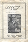 1939 AAU National Championship Basketball Program Dr. James Naismith on Cover