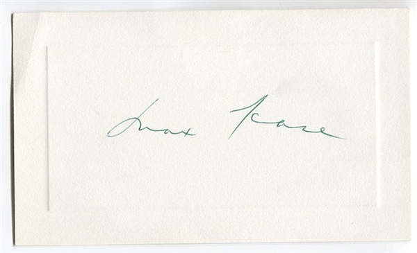 Max Kase Signed AUTO Presentation Card NBA Pioneer CCNY Scandal Sportswriter