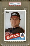 1985 Topps Super #31 Tom Seaver Signed AUTO baseball card PSA/DNA POP 2