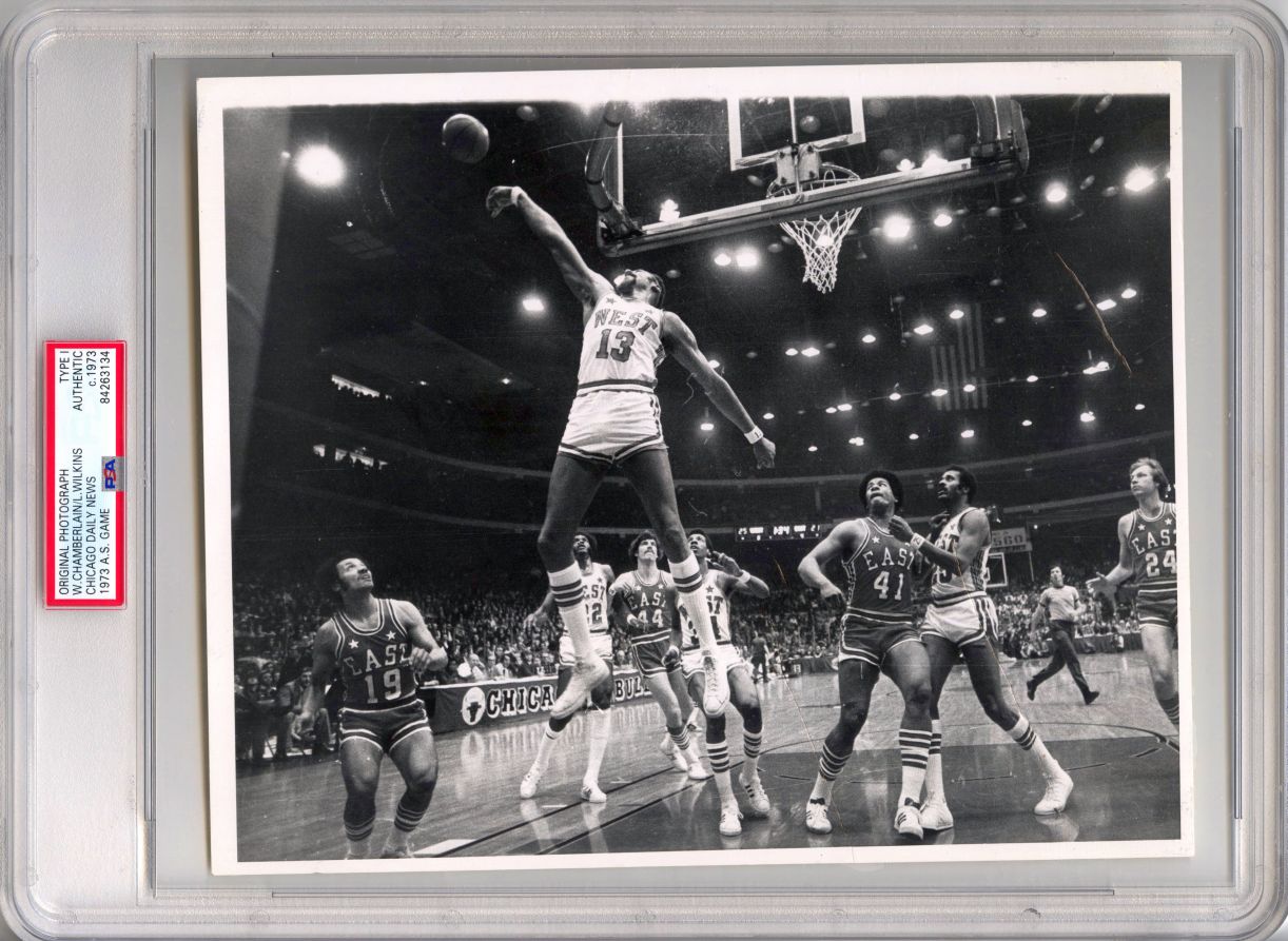 Item Detail - 1973 NBA All-Star Game Wilt Chamberlain Bocks Shot ...