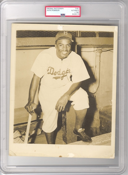1947 Jackie Robinson Original Type I Photo Used For His 1948 Old Gold Cigarettes Card PSA/DNA