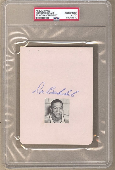 Don Barksdale 1st Black NBA All-Star 1948 Olympics Signed AUTO album page PSA/DNA