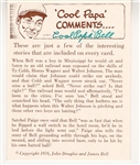 James Cool Papa Bell Signed AUTO 1976 Douglas Bell Baseball Card