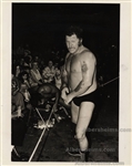 1978 WWF NWA Wrestling Harley Race Smashes Ricky Steamboat Original TYPE 1 Photo