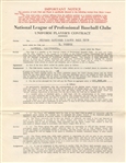 Larry French Signed AUTO 1936 Chicago Cubs Baseball Contract w/ Phillip Wrigley 