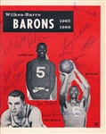 1965-66 Wilkes-Barre Barons team Signed AUTO program w/ SUPER rare Bill Green