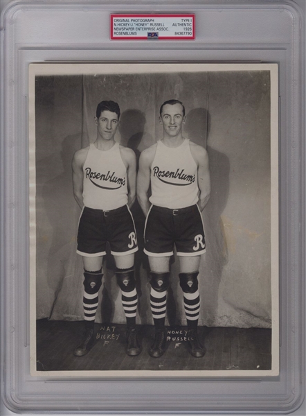 1926 John Honey Russell & Nat Hickey Cleveland Rosenblums Original TYPE 1 Photo PSA/DNA LOA