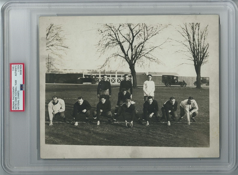 1924 Notre Dame Football National Championship Four Horsemen & 7 Mules Original TYPE 1 photo PSA/DNA LOA