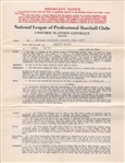 Curt Davis (D.1965) Signed AUTO 1936 Chicago Cubs Baseball Contract w/ John Seys (D1938) 