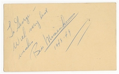 Bill Mosienko Signed AUTO GPC Chicago Blackhawks Hockey HOF postmarked 1949