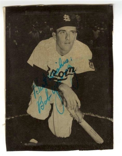 Bob Bobby Young Signed AUTO St. Louis Browns photo - 1954 Orioles D.1985