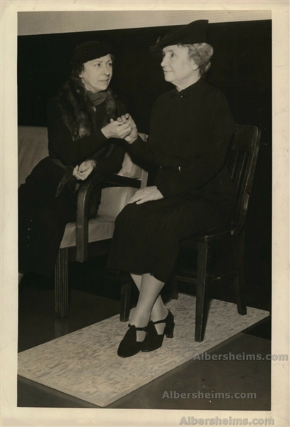 Helen Keller “Hears” Toscanini Concert in 1938 at NBC Studio Radio City Original TYPE 1 Photo