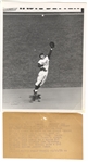 Pee Wee Reese Leaps for Ball Game 7 in 1956 World Series Original Press Photo