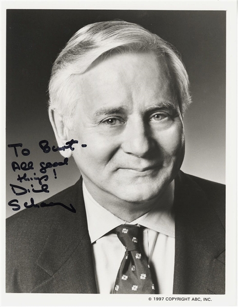 Dick Schaap Legendary Sportswriter Broadcaster Signed AUTO 8x10 Photo D.2001