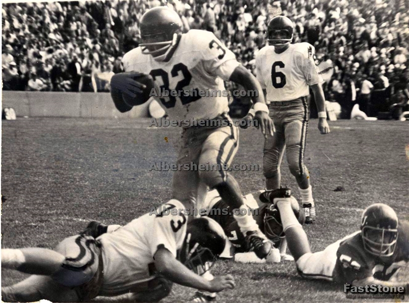 OJ Simpson USC scores 2nd TD vs Northwestern 1968 Original TYPE 1 Photo – Heisman Season 
