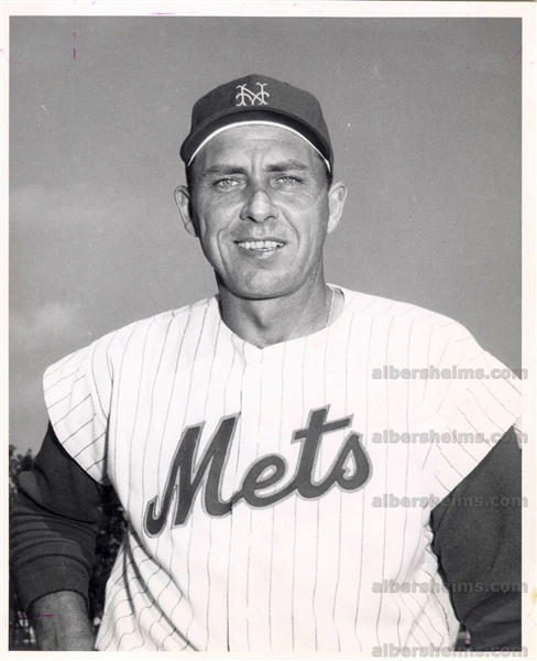 Circa 1962 Gil Hodges New York Mets Original TYPE 1 photo used for Jay Publishing PSA LOA