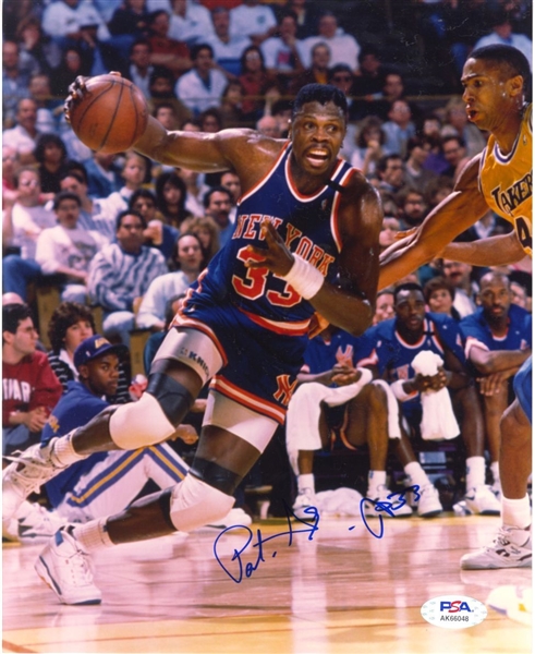 Patrick Ewing NY Knicks Basketball HOF Signed AUTO 8x10 photo PSA/DNA COA