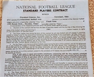 Frank Ryan & Art Modell Pro Football HOF signed AUTO 1965 NFL Cleveland Browns Contract