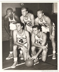 1957 New York Knicks Starting 5 NBA Stars Original TYPE 1 Photo PSA/DNA LOA