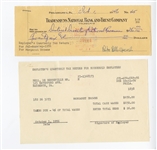 Bert Bell 1956 Signed AUTO check + Document Pro Football HOF Eagles Steelers D.1959