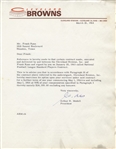 Art Modell Pro Football HOF signed AUTO letter to Frank Ryan about the 1964 season HISTORIC