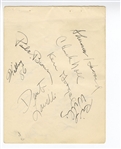 1953 Cleveland Browns & 1954 Phillies Signed album page /w Paul Brown  & Chuck Noll