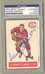 1957-58 Parkhurst #10 Dollard St. Laurent Signed AUTO hockey card PSA/DNA 