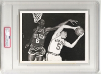 Bill Russell Celtics vs. Knicks Jack George Original 1959 TYPE 1 Photo PSA/DNA LOA