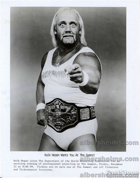 Hulk Hogan Original 1985 Photo Promoting His Houston Summit WWF Match