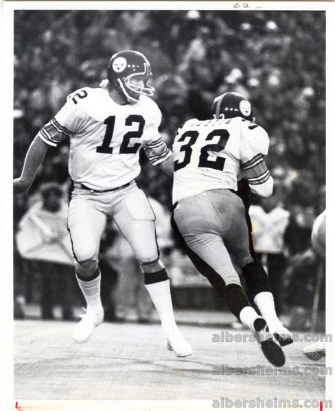 Terry Bradshaw & Franco Harris Super Bowl IX Original 8x10 TYPE I photo 