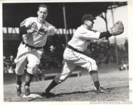 1939 Pittsburgh Pirates Johnny Rizzo & Woody Jensen Spring Training Action Original TYPE 1 Photo