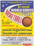 1955 College All Americans Harlem Globetrotters Basketball Advertising Handbill