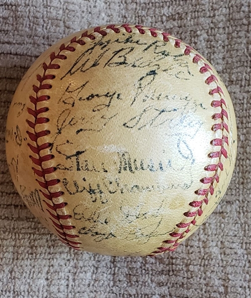 1951 – 1952 St Louis Cardinals Team Signed AUTO Baseball /w HOFer Earl Weaver