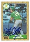 1987 Topps #336 Mark McGwire Signed AUTO Rookie Baseball Card JSA COA