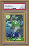 1987 Topps #336 Mark McGwire Signed AUTO GRADE 10 Rookie RC PSA 9 
