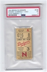 1954 Brooklyn Dodgers vs Cardinals 8/3 Ticket stub – Jackie Robinson 1 for 2 PSA 5 Pop 2