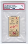 1954 Brooklyn Dodgers vs Reds 8/6 – Jackie Robinson 3 for 4, 3 RBI HR #117 PSA 5 Pop 1