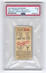 8/8 1954 Brooklyn Dodgers 20 vs Reds 7 - Roy Campanella HR #175 Jackie Robinson PSA 3 Pop 1