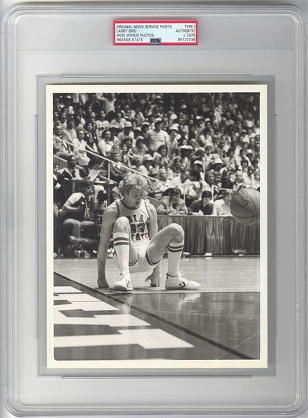 1979 NCAA Tournament Larry Bird Indiana State vs. DePaul Original TYPE 1 Photo PSA/DNA