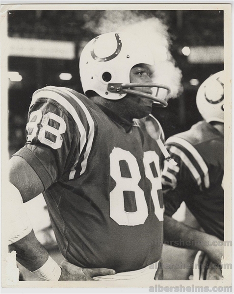 John Mackey original 1960’s Malcolm Emmons TYPE 1 photo Baltimore Colts