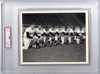1954 NL Champions – NY Giants Open World Series with Willie Mays Original TYPE 1 Photo PSA/DNA LOA